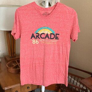 Adult Men’s Sz. M Red Camel Arcade ’86 World Champ LA V-Neck T-Shirt